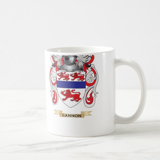 Gannon Coat of Arms (Family Crest) Coffee Mug (Right)