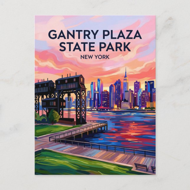 Gantry Plaza State Park USA Postcard (Front)