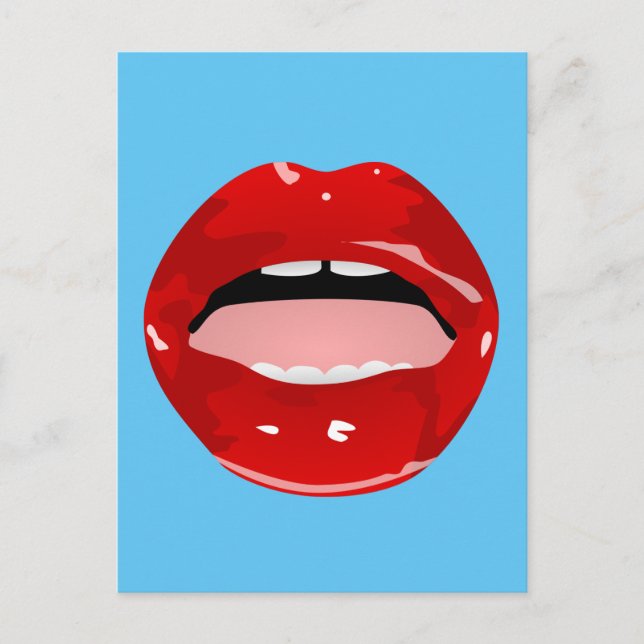 Gap tooth girl 'red lips" POSTCARDS (Front)