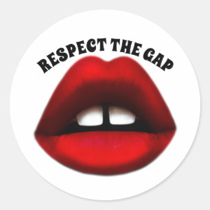 Gapped tooth Girl, Classic round stickers