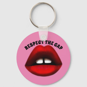 Gapped tooth Girl, Classic round stickers Key Ring