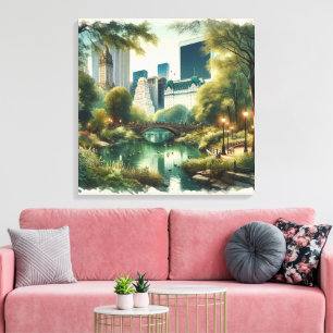 Gapstow Bridge Central Park New York City Canvas Print