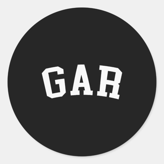 Gar  classic round sticker (Front)