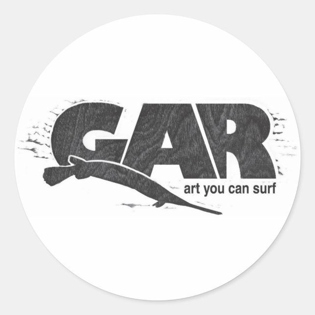Gar Surfboards Classic Round Sticker (Front)