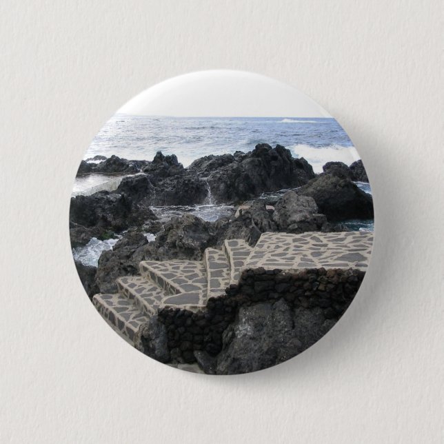 Garachico, Tenerife custom button (Front)