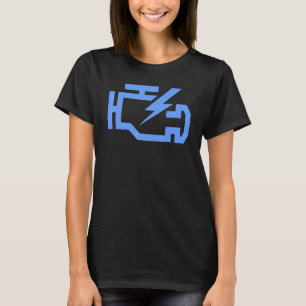 Garage Check Engine Light Symbol Auto Mechanic Fun T-Shirt