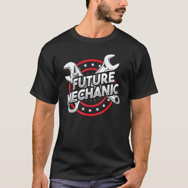 Garage Diesel Car Fixing Future Mechanic Auto Repa T-Shirt (Front)