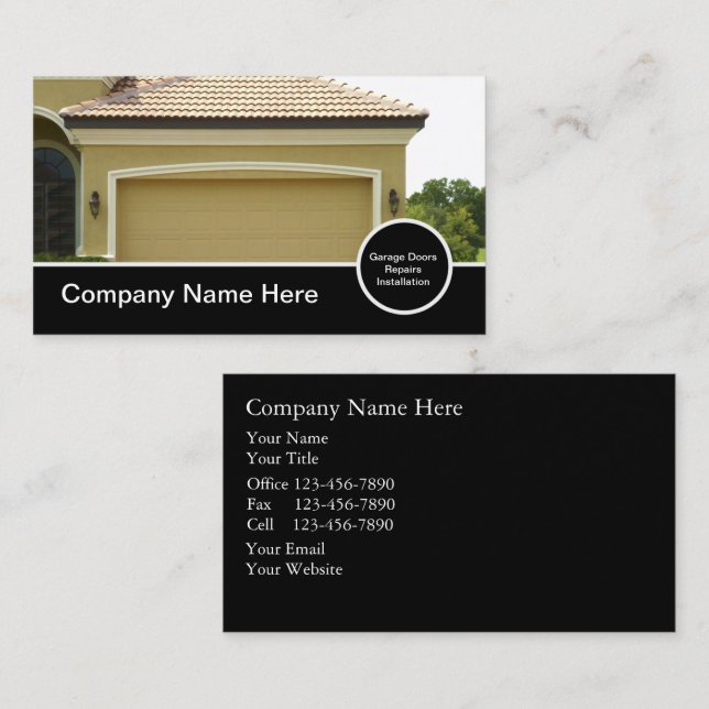 Garage Door Business Cards (Front/Back)