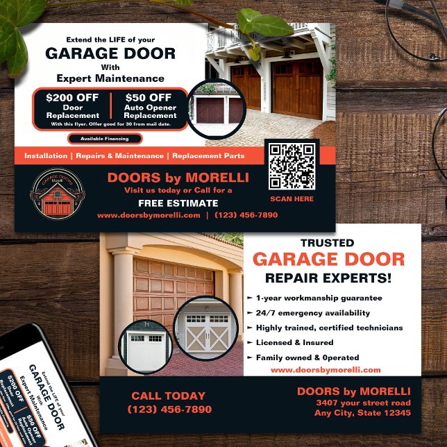 Garage Door Installation and Repair Business Flyer (Creator Uploaded)