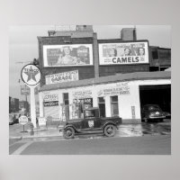 Garage & Filling Station, 1940. Vintage Photo