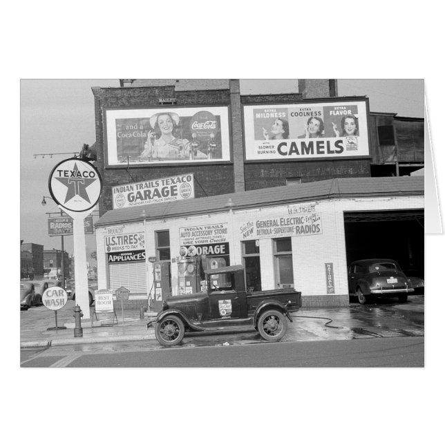 Garage & Gas Station, 1940 (Front Horizontal)