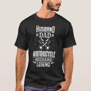 Garage Husband Dad Motorcycle Mechanic Bike Lover T-Shirt