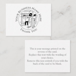 Garage Mechanic Thank You Note Card