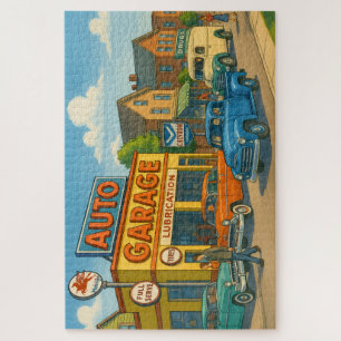 Garage on Main Street Jigsaw Puzzle