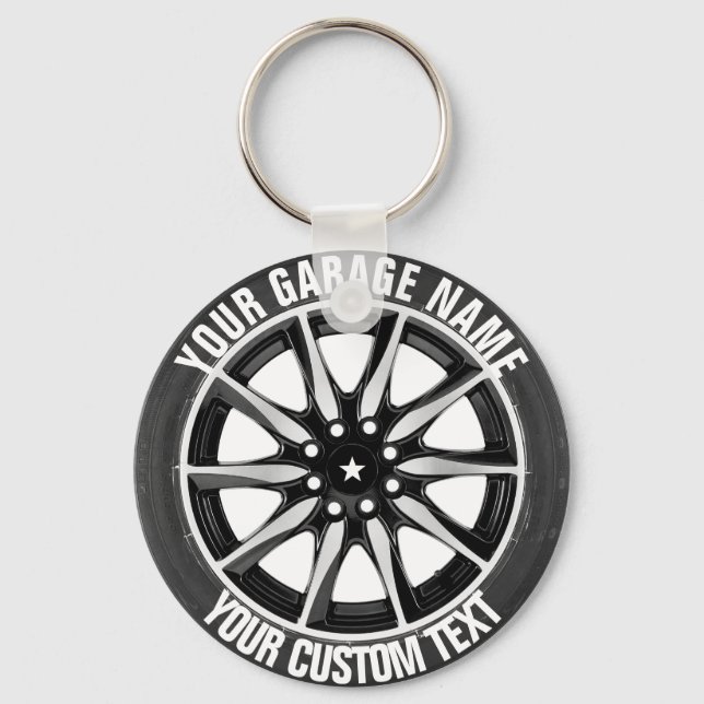 Garage Or Car Repair Owner Keychain (Front)