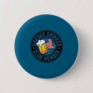 Garage Retro Drinker Club Member Graphic Art 6 Cm Round Badge