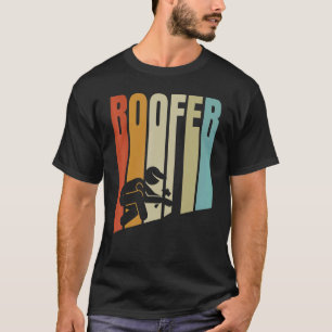 Garage Retro Roofer Roof Mechanic And Roofing Cont T-Shirt