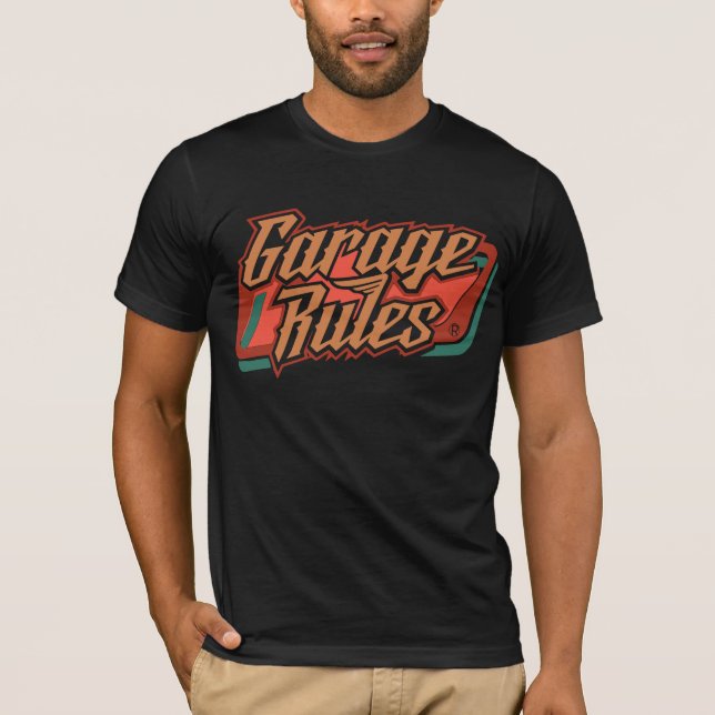 Garage Rules Neon 80s eighties T-Shirt (Front)