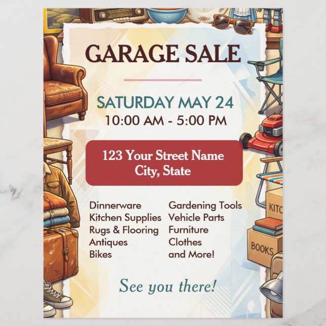 Garage Sale Flyer Template (Front)