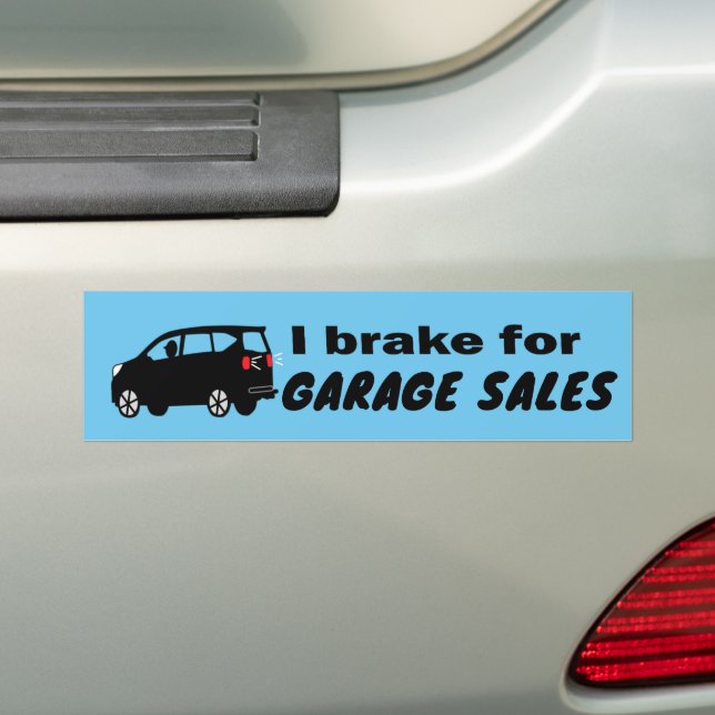 Garage Sale Fun Cool Choose a Colour Bumper Sticke Bumper Sticker (On Car)
