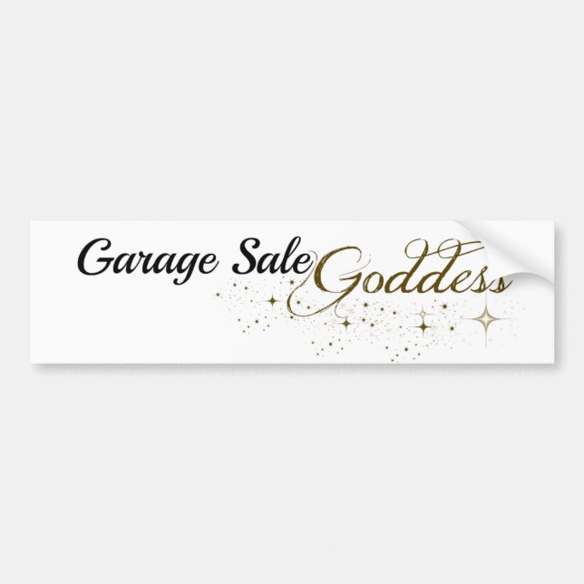 Garage Sale Goddess Bumper Sticker (Front)