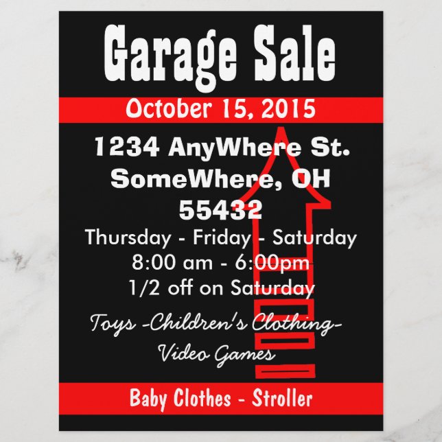 Garage Sale Sign Flyer (Front)