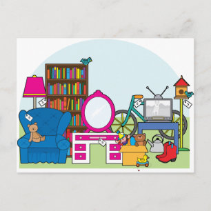 Garage Sale Stuff Postcard