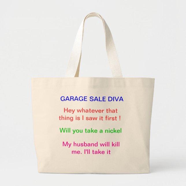 garage sale tote bag (Front)