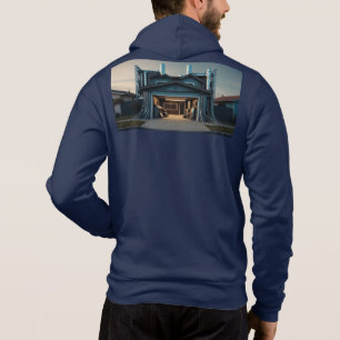 Garage Tech Upgrade men blue Bella hoodie back