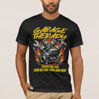 Garage Therapy Funny Mechanic Mens T-Shirt