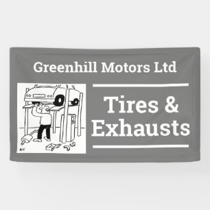 Garage Vehicle Servicing Design Banner