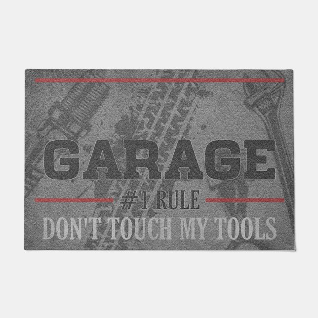 Garage Welcome Mats,Doormat Garage, Custom Garage Doormat (Front)