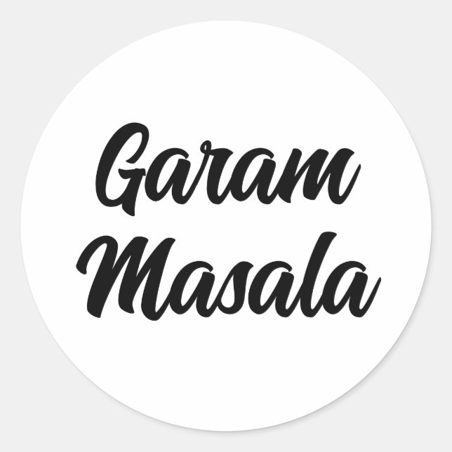 Garam Masala Pantry Label (Front)