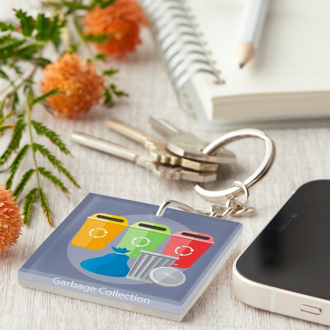 Garbage Collection Waste Management Recycling Key Ring (Creator Uploaded)