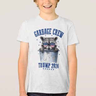 Garbage Crew Trump 2024 President 47 Trump 2024 Me Tri-Blend Shirt