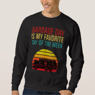 Garbage Day Is Favourite Day Truck Trash Kids Boys Sweatshirt