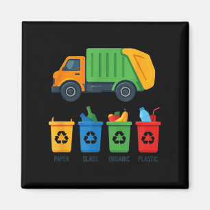 Garbage Day Recycling Truck Kids Boys Toddlers Gir Magnet