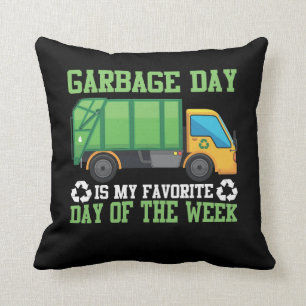 Garbage Day Truck Waste Disposal Dumpster Cushion