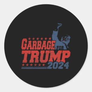 Garbage For Trump 2024 Classic Round Sticker