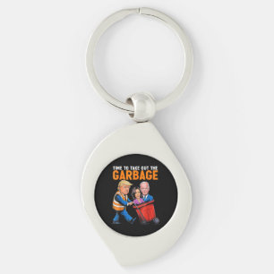 Garbage for Trump 2024 Funny Time to take out Garb Key Ring