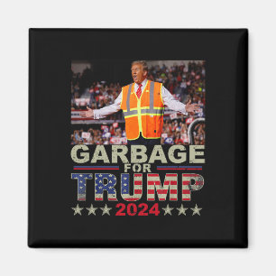 Garbage For Trump 2024 Tees - Trump Supporter Desi Magnet