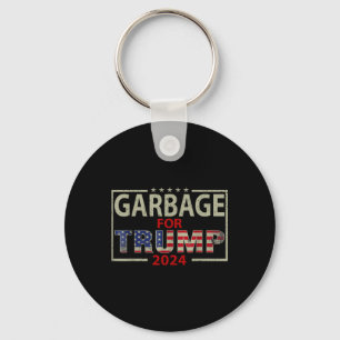 Garbage For Trump 2024 Tees - Trump Supporter Key Ring