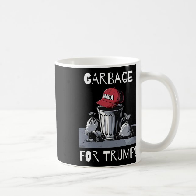 Garbage For Trump Mega Hat Trash Can  Coffee Mug (Right)