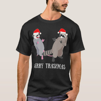 Garbage Gang Opossum Raccoon  Merry Trashmas  Gift T-Shirt