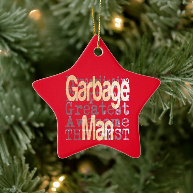 Garbage Man Extraordinaire Ceramic Tree Decoration (Tree)