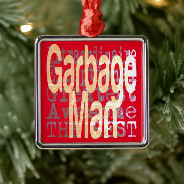 Garbage Man Extraordinaire Metal Tree Decoration (Tree)