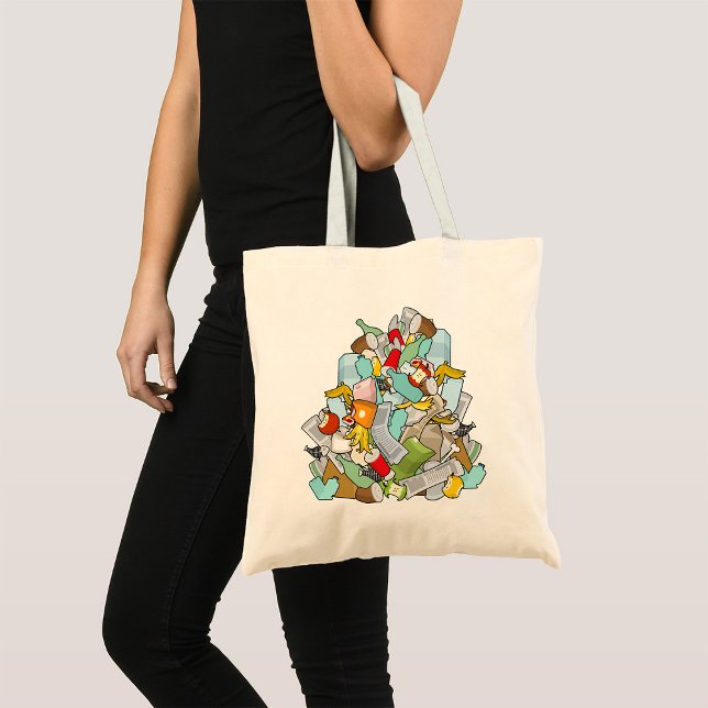 Garbage Pile Messy Trash Recycling Junk Tote Bag (Creator Uploaded)
