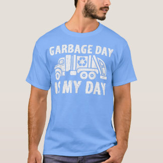 Garbage Smiling Truck Dirty Cans Recycling Day Dus T-Shirt
