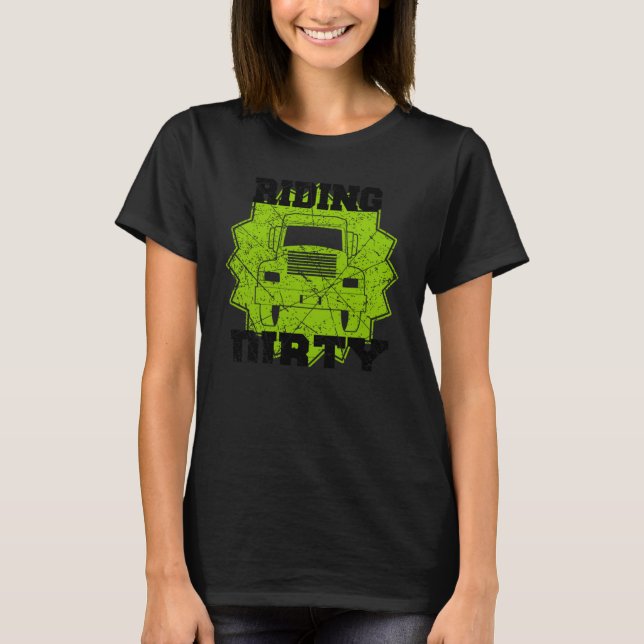 Garbage Smiling Truck Dirty Cans Recycling Day Dus T-Shirt (Front)