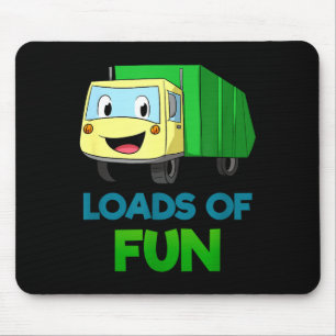 Garbage Smiling Truck Loads Of Fun Recycling Day D Mouse Pad